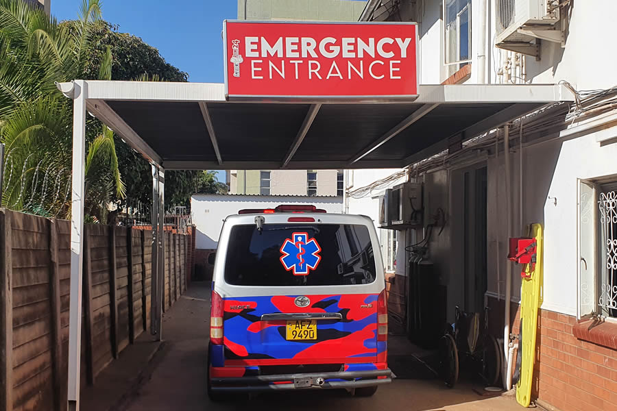 By Ambulance